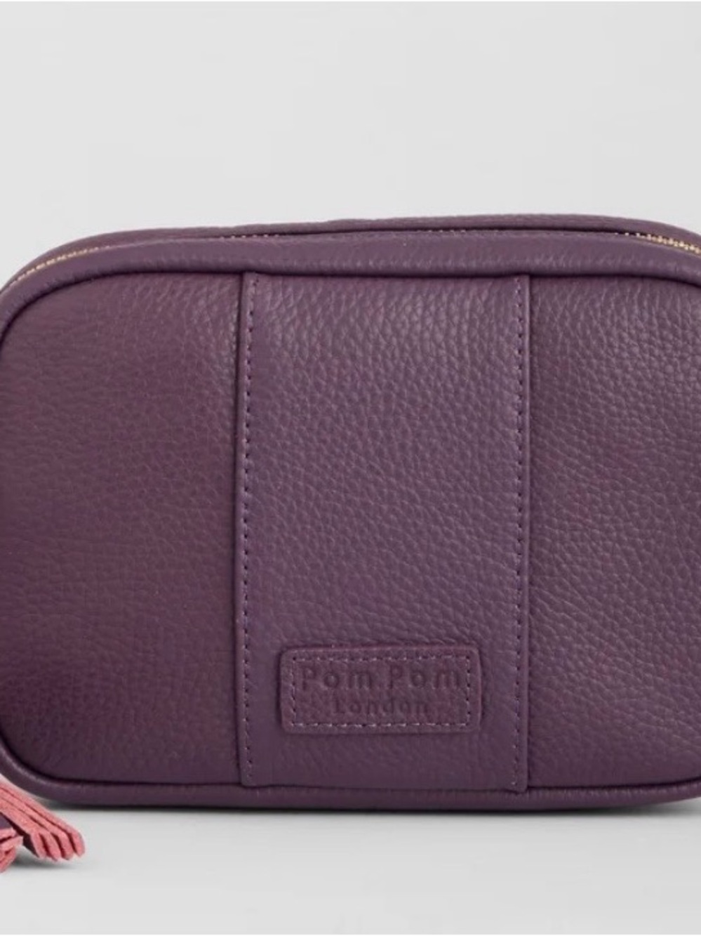 Pom Pom London City Mini Purple Nightshade Leather Crossbody Bag